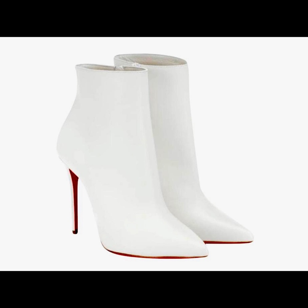 Christian Louboutin White So Kate booty - made in Italy, calf leather. Genuine.
